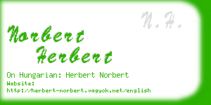 norbert herbert business card